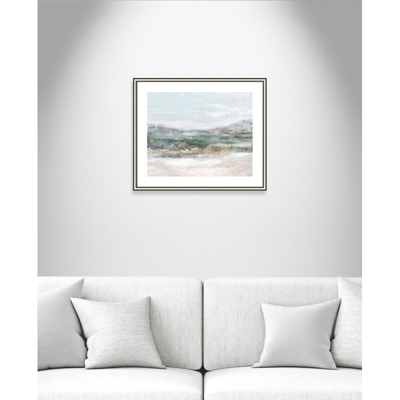 Lori Dazzling by Matina Theodosiou - Painting Print on Canvas, White, Silver Framed Paper, 21.5" H x 25.5" W x 0.875" D
