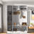4-in-1 Tall Modern Hall Tree With Shoe Storage,  Cabinets, Coat Hooks, Metal Handles And Adjustable Shelves-2044300874