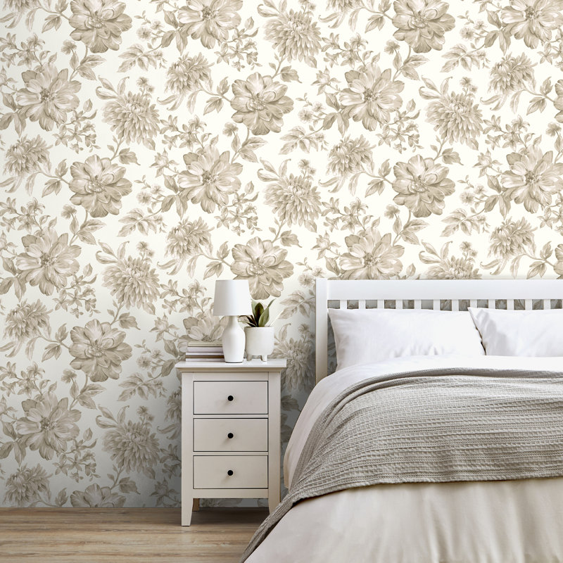 Arcilia 10.5m x 52cm Wallpaper Roll, Beige