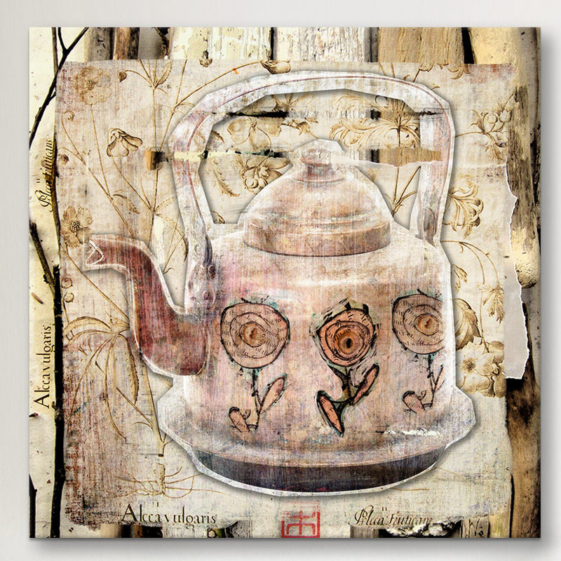 « tea pot » par luz graphics, impression sur toile tendue, H 12 po x l 12 po x P 0,75 po