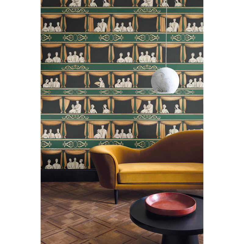 Fornasetti Wallpaper Roll, Rouge