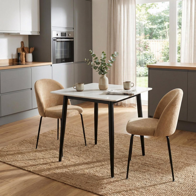 Stone Top Dining Table, Cream