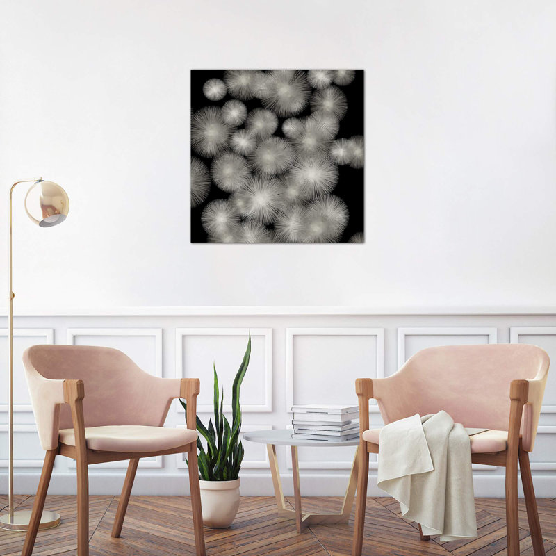 Silver Sunbursts by Abby Young - Wrapped Canvas Print, 66.04 cm H x 66.04 cm W x 1.91 cm D