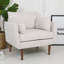 Elegant Beige Fabric Club Chair: Timeless Comfort for Your Living Space