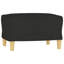 Ensemble de canapé Vidaxl en tissu noir (100% polyester), métal, textilène, contreplaqué