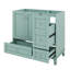 Meuble-lavabo 36 po sans lavabo, armoire de salle de bain autoportante en bois avec 3 tiroirs, une armoire, chargement USB