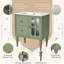 Ensemble de meuble-lavabo de style rétro avec lavabo en céramique 30 po, meuble-lavabo simple autoportant avec 2 tiroirs et armoire de rangement en bois massif