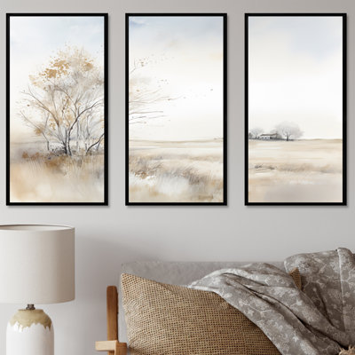 «Countryside Minimal Scenery II», ensemble d'art sur toile