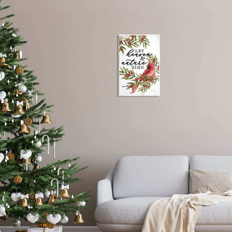 «Festive Expression Cardinal on MDF» par Dogwood, H 19 po x l 13 po x P 0,5 po