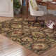 Arden Handmade Wool Dark Brown/Garnet Rug