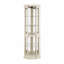 Vitrine d'angle vitrée d'angle pour vitrine d'angle pour le salon, armoire vitrée, collection Antique, vin, lumière de rangement en verre pour bar incluse, blanc antique-1671658240