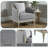 Modern Gray Chenille & Champagne Chair W/Pillow