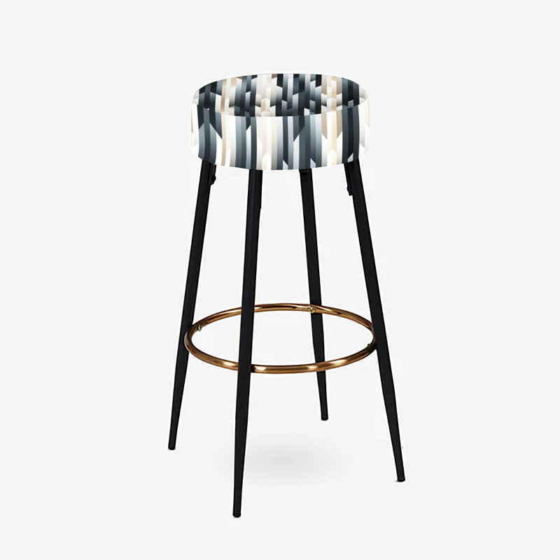 Ensemble de 2 tabourets de bar à rayures Nordic Contrast Ii