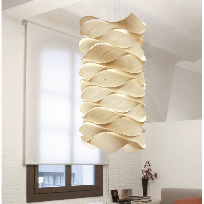 Link 6 - Light Pendant, 49.2" H x 27.1" W x 27.1" D, E26 Base, Ivory White