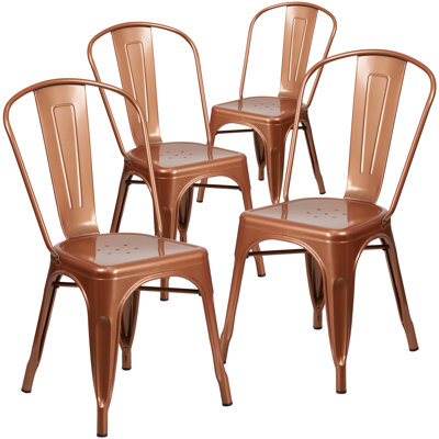 Commercial Grade Metal Indoor-Outdoor Stackable Chair