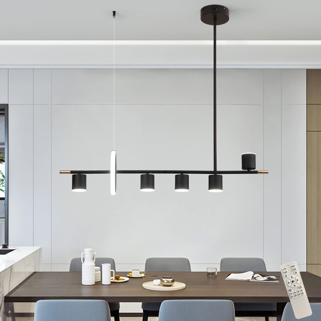 6-Light Kitchen Island Linear LED Pendant
