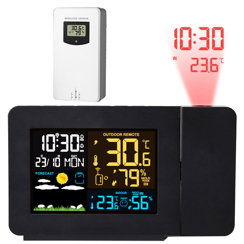 Digital Plastic / Acrylic Electric Tabletop Clock with Alarm Black