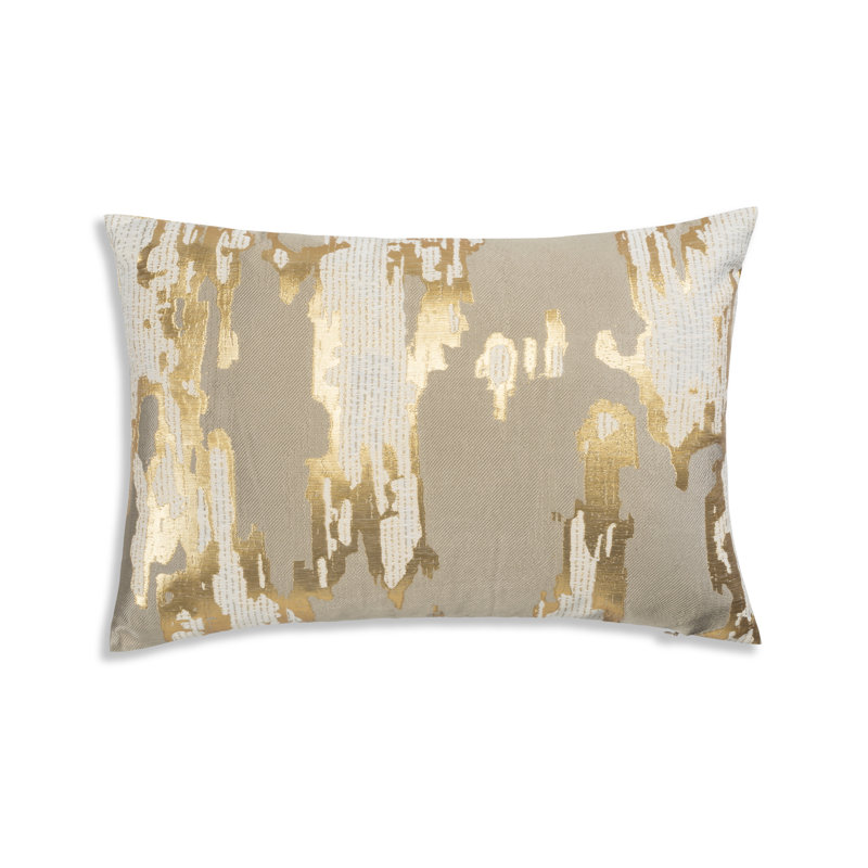 Fawn Abstract Down Linen Throw Pillow