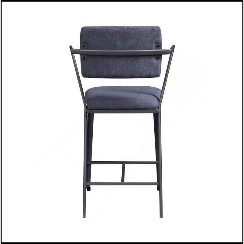 Ensemble de 2 chaises à hauteur de comptoir avec structure en métal, bronze industriel
