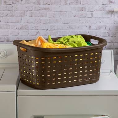 Collapsible Laundry Basket Organizer Plastic Small & Cute Wall Mounted  Yellow