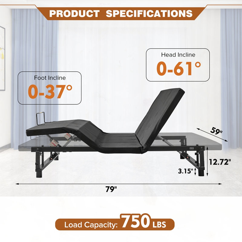 Lit ergonomique réglable, Grand