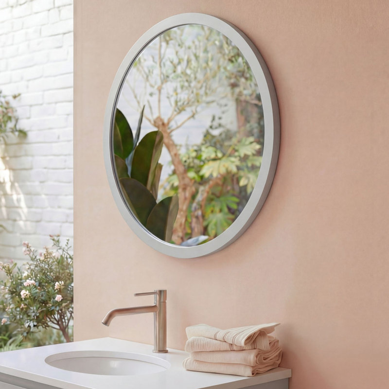 Miroir ARIEL, L 24 po x P 0,8 po x H 24 po, Gris