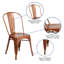 Chaise d'appoint empilable en métal Lily-1652496484