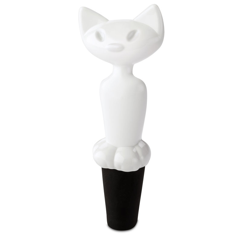 Miaou Bottle Stopper, White