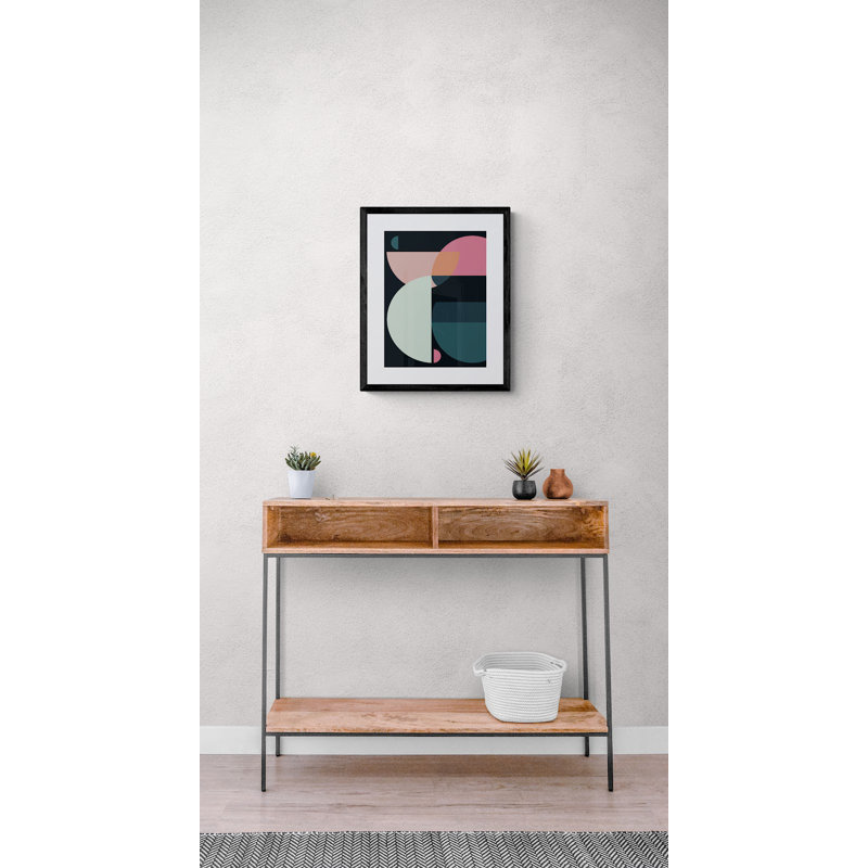 Semi Circles Print by Angel Estevez, Black Framed Paper, 20" H x 16" W