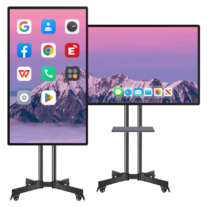 JYXCN 49 pouces 4K UHD Smart Board, calendrier électronique numérique tout-en-un tableau blanc tactile numérique tableau blanc pour l'enseignement et les présentations (inclus le support mural)
