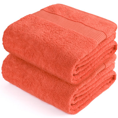 Bekos Collection 100% Cotton 2 Packed 35x70 Jumbo Large Bath Sheet