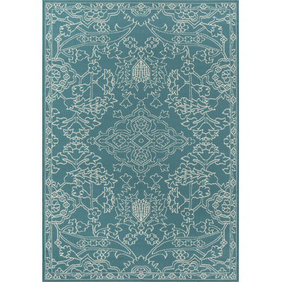 Tapis bleu sarcelle intérieur / extérieur Craine