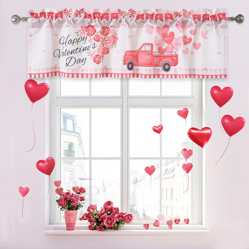 Cantonnière courte pour la Saint-Valentin