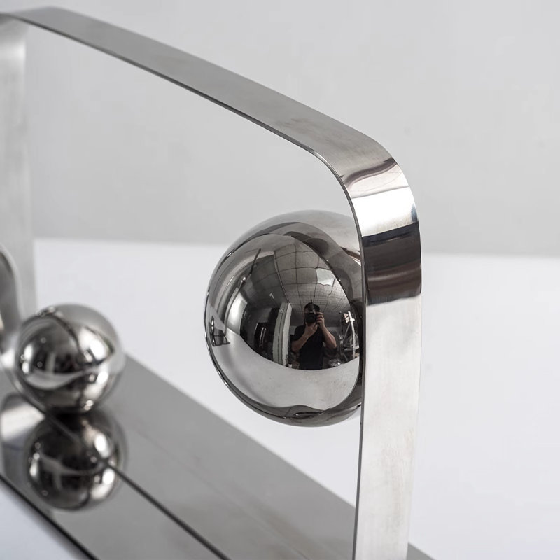 Ornements géométriques modernes en métal de luxe, H 15,35 po x l 9,25 po x P 5,12 po