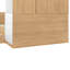 Lit plateforme double en bois avec tiroirs, tablettes, bureau et garde-robe-7771134