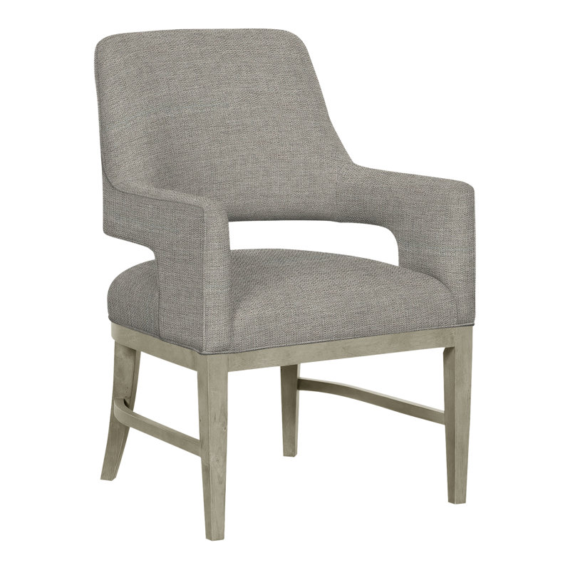 Chaise avec accoudoirs Josie Grande, Polyester 3152 Lin, Amande chamois