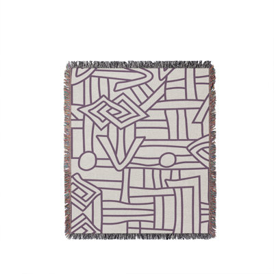 Jeté en coton Diof Abstract Pirnt