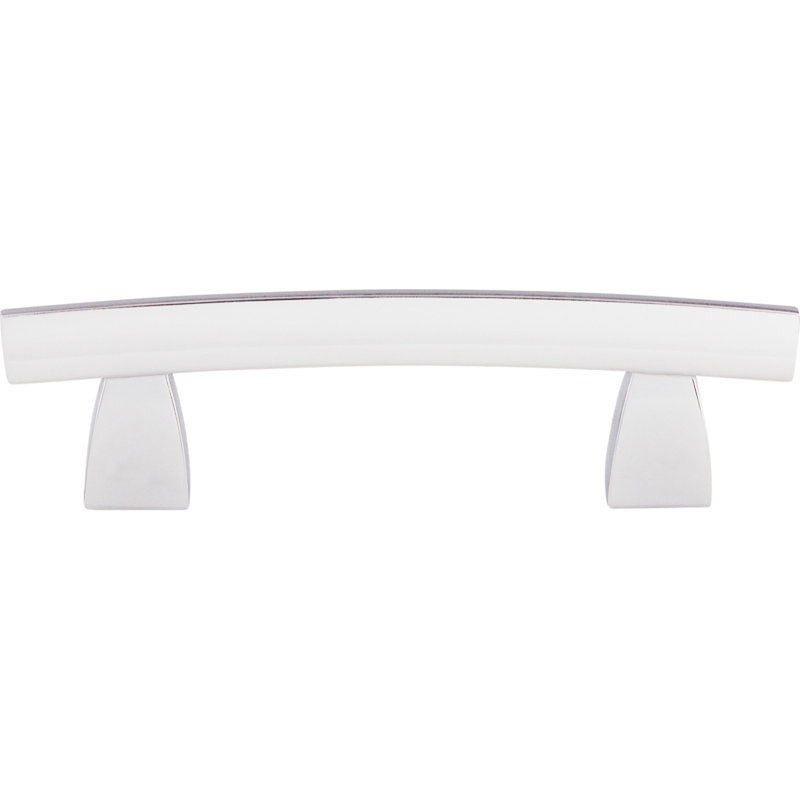 Arched Bar Pull, Polished Chrome, 3" Center to Center