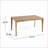 Dining Tables | Mesa de Comedor | Mid-Century Modern Rubberwood, 4-6 Person, Natural Oak Walnut Brown Finish, Kitchen Dining | Rectangle