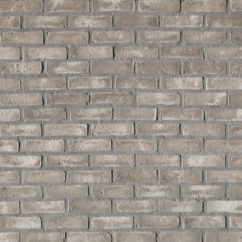 Ackland Terabrik 11 in. x 28 in. Matte Textured Clay Brick Mosaic Floor and Wall Tile, Vintage Taupe