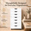 Classeur à 7 tiroirs avec rangement, organisateur roulant pour fournitures de bureau, documents et matériaux de bricolage, unité de tiroir polyvalente moderne pour bureau à domicile, bureau, appartement-333693834