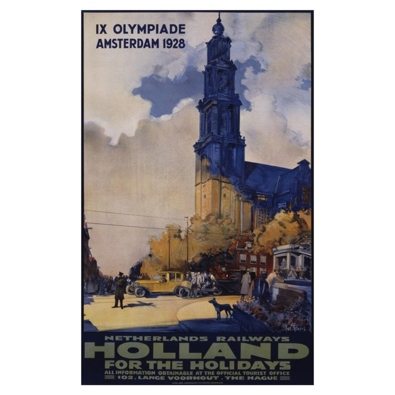 Affiche «Holland for the Holiday» par Joseph Rovers - estampe numérique, H 40 po x l 32 po