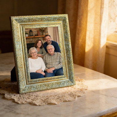 Cadre photo mural doré antique 3 pièces 11 po x 14 po avec orientation portrait ou paysage