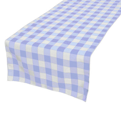 Gingham Checkered Print Table Runner