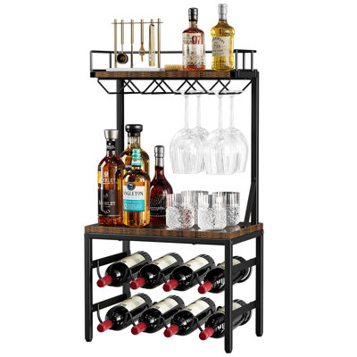 Wine Glass Rack Brown