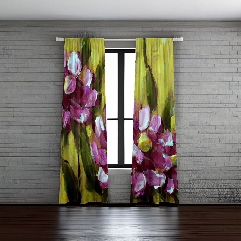 Rideau en polyester Aketza, L 40 po x L 61 po