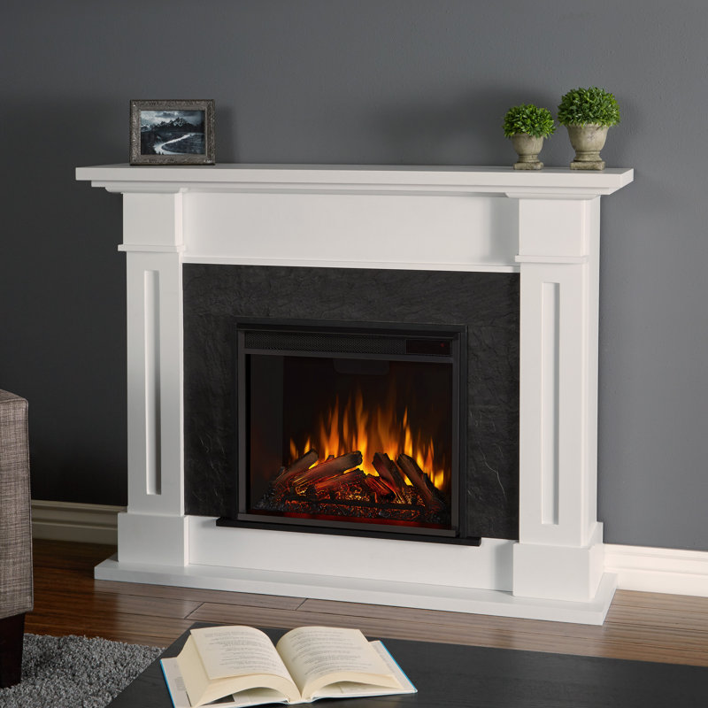 Kipling 54" Electric Fireplace by Real Flame, White