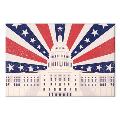 Canvas Print - Minimalist depiction of the Capitol