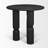 Sonel Matte Black Wood Pedestal Foyer Table