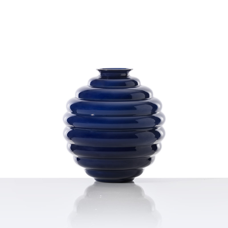 Deco Vase, 9.65" H x 9.06" W x 9.06" D, Milk White